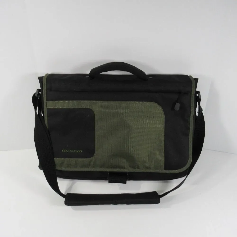 Lenovo Laptop‎ Shoulder Bag 41U253 Many Compartments Black/Olive Green